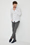 Slim Fit Hakim Yaka Cotton in Linen Look Flam Foldable Long Sleeve Men's Shirt - 3