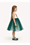 - Green Flutter Dress, Dark Green, 2Y to 12Y - 3