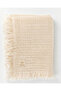 100% Cotton Ecru 4 Layer Muslin Tasseled Blanket 115X95Cm Oeko-Tex Certified