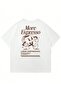 Men's Espresso Printed Oversized Comfortable Daily Use Combed Cotton T-Shirt - 4