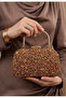 Women's Crystal Stone Chain Long Strap Evening Dress Bag