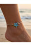 Blue Sea Star Anklet and Bracelet
