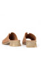 , Women's Genuine Leather Heels Slipper 1611020Z6189 Tan - 3