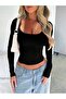 Women's Plain Low-Cut Collar Cropped Body