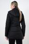 Women's Regular Fit Water-Repellent and Breathable Fabric Hooded Black Coat - 3