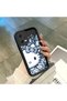 حافظة سيليكون سوداء متوافقة مع هاتف Poco X5، مقاومة للصدمات مع حماية للكاميرا، تصميم كرتوني منقوش