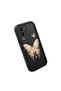 Oppo A5 4G/5G Compatible Black Silicone Case Shockproof with Camera Protection Butterfly Patterned - 3