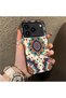 iPhone 17 Pro Compatible Silicone Edge Hard Back Anti-Fall Phone Case Fars Patterned