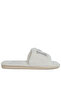 Women's Fur Sliders In Cream - 2