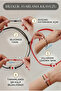 Red Black String Cord Fate Bond Couple Bracelet Heart B Beaded Lover Bracelet - 7