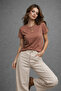 Women's Yavruağzı Short Sleeve Crew Neck Interlock Fabric T-Shirt - 4