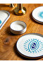 Nazar Beaded 14 Piece Stackable Evil Eyes Handmade Breakfast Set for 6 People. Luxury Breakfast Set