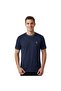 O-Neck Collar and Sleeve Paneled Men's T-Shirt Modal Navy Blue - 3