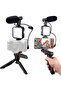 Vlogging kit 6 in 1 Combo (Shotgun Microphone, Selfie Light, Tripod Stand, Mobile Holder, Shock Moun