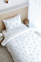 Single Duvet Cover Set (Without Sheets) 160X220 cm - Pureline Series - Blue Daint Bow - 2