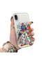 iPhone Xr Compatible Hard Acrylic Back Silicone Edge Lens Protection Mechanical Robot Pattern Case
