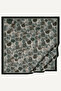 Black Relief Pattern Cashmere Scarf - 2