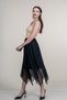 Women's Summer Black Asymmetrical Cut Tulle Skirt with Elastic Waist Stylish Daily Comfortable 6881 - 2