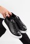 Men's Sports Shoes Suitable for Daily Use Sneakers Lace-Up White - Black - 2