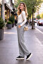Women's Trend Striped Wide-Leg Smoked Palazzo Pants - 2