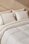 Majestic Beige Double 100% Cotton Piece Duvet Cover Set – 6 Piece Dowry Set - 7