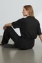 Black Crepe Shirt and Trousers Set Alc-X15429 - 4