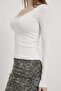 Collar Lace Detail Blouse Ecru - 4