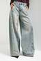 Women's Denim Color 4s6-65 Super Palazzo Fit Side Pocket Denim Jeans