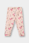 F0642A5Pn127 Pink Baby Girl Pajama Set Christmas Themed Long Sleeve Top Long Bottom - 2