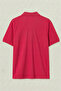 Cotton Lu Polo Collar Pomegranate Flower Short Sleeve T-Shirt Suitable for School and Daily Use - 3