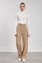 Mustard High Waist Wide-Leg Knitwear Trousers - 4