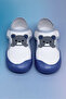Girl's White Blue Teddy Bear Detailed Comfortable Fit First Step Sneaker