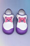Girl's White Lilac Teddy Bear Detailed Comfortable Fit First Step Sneaker - 4