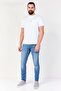 Men Crew Neck Short Sleeve Embroidered Logo T-Shirt, White - 2