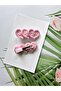 Romantic Pink Hand Knitted Heart Motif 2-Piece Clip Buckle - 3
