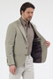 Pacune Men's Beige Cotton Blend Slim Fit Stretch Fabric Stretchy Sports Blazer Jacket - 7