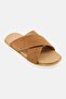 Men Suede Slip On Arabic Sandals, Khaki