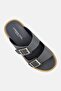 Men Adjustable Slip On Arabic Sandal, Dark Grey - 3