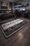 Non-Slip Sole Playstation Xbox Themed Machine Washable Gamer Youth Room on Machine Rug 80X150