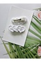 Elegant Hand-Knitted Triple Heart Detailed 2-Piece Clip Buckle Set - 4