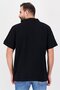 Men Regular Fit Textured Short Sleeve Casual Shirt, Black - 3