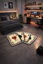 Non-Slip Sole Playstation Xbox Themed Machine Washable Gamer Youth Room on Machine Rug 80X150