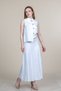 Women's Summer White Rope Fringed Linen Vest and Skirt Set Stylish Daily Comfortable Two-Piece 1236