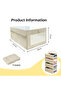 4 Pack Foldable Storage Bins Clear Window Lid Handle Washable Clothes Toys Books - 2
