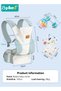 Baby Carrier, Baby Wraps Carrier with 2 Bibs and 2 Rattle Toys Set, Ergonomic Babywearing, Adjustabl - 8