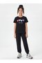 Round Neck T-Shirt and Long Sweatpants with Print Detail for Girls - Top and Bottom Set