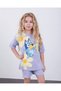 Girl Child Bluey Patterned Floral Detailed Short Sleeve Shorts Set - 2