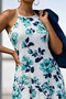 Women's Rope Strap Dress H Halter Neck D Patterned Long S Single Jersey - 2