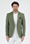 Arunte Men's Green Linen Look Slim Four Seasons Wearable Slim Fit Blazer Jacket - 3