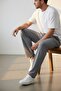 Men's Smoke Gray Ottoman Baggy Sweatpants - 3